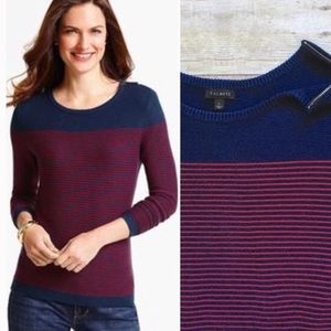 COPY - NWT Talbots Striped Sweater - navy & red